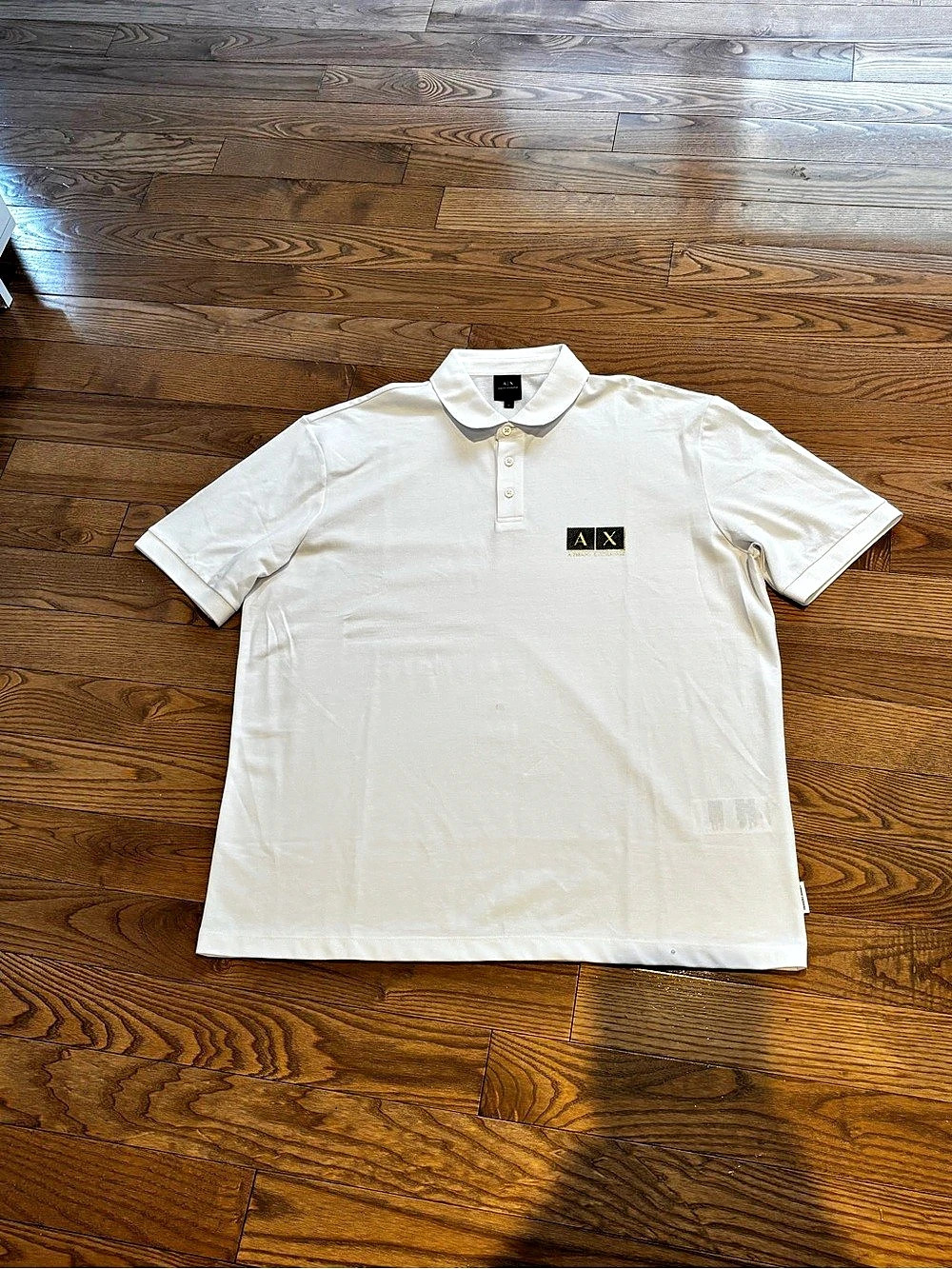 Armani Exchange Men's Polo Shirt White Size XL